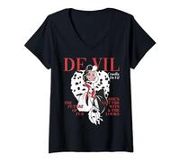 Disney Villains Cruella De Vil Magazine Cover T-Shirt avec Col en V