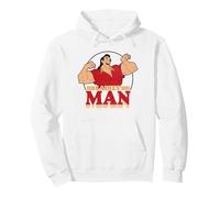 Disney Villains Gaston Ladies' Man Sweat à Capuche, Unisexe pour adultes, Blanc, XL