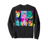 Disney Villains Group Retro Color Grid Collage Sweatshirt