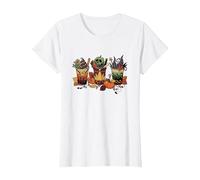 Disney Villains Halloween Villain Fall Drinks Big Chest Logo T-Shirt, Femme, Blanc, L
