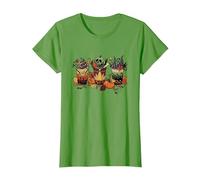 Disney Villains Halloween Villain Fall Drinks Big Chest Logo T-Shirt, Femme, Herbe, XS