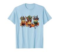 Disney Villains Halloween Villain Fall Drinks Big Chest Logo T-Shirt, Homme, Bleu Céleste, 3XL