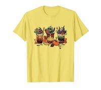 Disney Villains Halloween Villain Fall Drinks Big Chest Logo T-Shirt, Homme, Citron, M