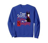 Disney Villains Holiday Maleficent Dear Santa Define Naughty Sweatshirt, Unisexe pour adultes, Bleu Royal, XXL