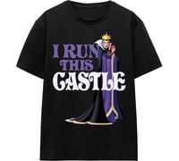 Disney Villains - "I Run This Castle" T-shirt Homme/Femme Unie - Fête des Mères TV17322 (M) (Noir)