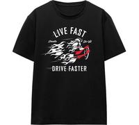 Disney Villains - "Live Fast, Drive Faster" T-shirt Homme/Femme Unie TV17366 (M) (Noir)