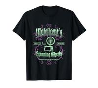 Disney Villains Maleficent's Spinning Wheels Retro Poster T-Shirt