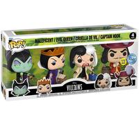 Disney Villains - Pack 4 Figurines Pop! Villains (Gw)(Emea) 9 Cm
