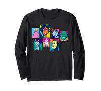 Disney Villains Retro Color Box Collage Manche Longue