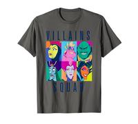 Disney Villains Squad Retro Color Grid Collage T-Shirt