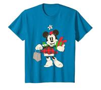Disney Vintage Minnie Mouse Retro Holiday T-Shirt, Enfant, Saphir, 3 ans