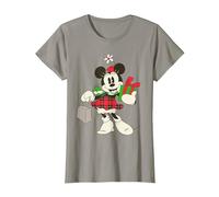 Disney Vintage Minnie Mouse Retro Holiday T-Shirt, Femme, Ardoise, S