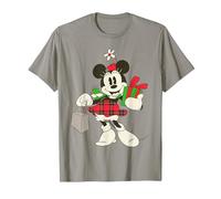 Disney Vintage Minnie Mouse Retro Holiday T-Shirt, Homme, Ardoise, S