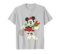 Disney Vintage Minnie Mouse Retro Holiday T-Shirt, Homme, Argent, S