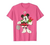 Disney Vintage Minnie Mouse Retro Holiday T-Shirt, Homme, Rose Chiné, 3XL