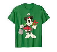 Disney Vintage Minnie Mouse Retro Holiday T-Shirt, Homme, Vert Kelly, S