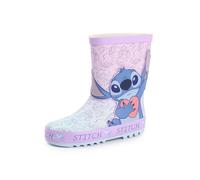 Disney Lilo & Stitch Bottes de Pluie pour Filles | Bottes de Pluie Enfant avec Imprimé Stitch sur Toute la Surface en Violet | Bottes en Caoutchouc Résistantes à l'Eau pour Enfants