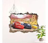 Disney Voitures À Travers Des Autocollants Muraux Pour Les Chambres D'Enfants Décor À La Maison Dessin Animé Foudre Mcqueen Stickers Muraux Affiches D'Art Mural