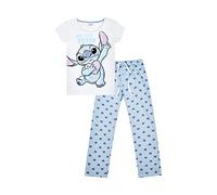 Disney We Love Stitch Ensemble de pyjama long pour femme, gris, 44-46