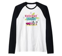 Disney "Welcome to Anaheim, CA" Disneyland Celebration Retro Manche Raglan