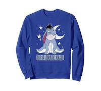 Disney Winnie l'ourson Bourriquet Not A Morning Person Sweatshirt, Unisexe pour adultes, Bleu Royal, L