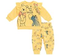 Disney Winnie l'ourson Bourriquet Porcinet Ensemble sweat-shirt et pantalon en polaire pour bb fille Jaune 12 mois