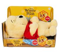 Disney Winnie l'ourson endormi - Doudou avec lumière, Mouvement respiratoire et mélodies - Aide à l'endormissement pour bébé - Tissu Doux - Jaune - 31 cm - 0 Mois