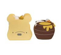 Disney Winnie l'ourson et Hunny Pot de rangement en feutre 2 pièces Jaune et marron - 1 grand, 1 petit