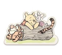 Disney Winnie l'ourson et ses amis dans un tronc d'arbre - Adorable décoration murale Winnie l'ourson pour chambre d'enfant ou chambre d'enfant