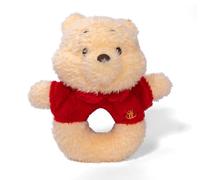 Disney Winnie l'ourson Hochet en Peluche (18 cm) en matériau 100% recyclé Jouet Doux pour bébé avec Fonction sonore Peluche à partir de 0 Mois