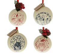 Disney Winnie l'ourson Lot de 4 boules de Noël