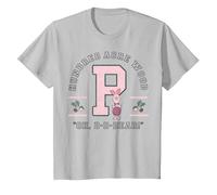 Disney Winnie l'ourson Piglet Collegiate Oh Dear Quote T-Shirt, Enfant, Argent, 4 ans