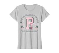 Disney Winnie l'ourson Piglet Collegiate Oh Dear Quote T-Shirt, Femme, Argent, XS