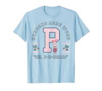 Disney Winnie l'ourson Piglet Collegiate Oh Dear Quote T-Shirt, Homme, Bleu Céleste, M