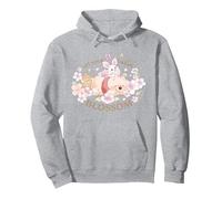 Disney Winnie the Pooh and Piglet "Let Your Dream Blossom" Sweat à Capuche, Unisexe pour adultes, Gris Chiné, S