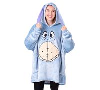 Disney – Sweat à capuche couverture Bourriquet – Visage d’âne, doublé Sherpa, bleu, femme