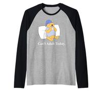 Disney Winnie the Pooh "Can't Adult Today" Funny Back to Bed Manche Raglan