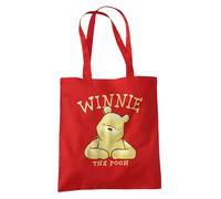 Disney Winnie The Pooh Classic Pooh Head Sac Cabas Réutilisable pour Courses et Voyage, Rouge