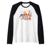 Disney Winnie The Pooh Cute Easter Team Group Shot Big Logo Manche Raglan