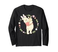 Disney Winnie the Pooh Easter Bunny Hug Pastel Spring Flower Manche Longue