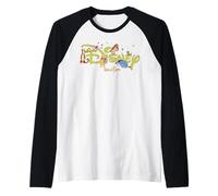 Disney Winnie the Pooh & Friends Script Logo Vacation Trip Manche Raglan