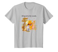 Disney Winnie The Pooh Group Shot All Good In The Woods T-Shirt, Enfant, Argent, 6 ans