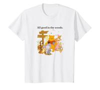 Disney Winnie The Pooh Group Shot All Good In The Woods T-Shirt, Enfant, Blanc, 10 ans