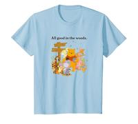 Disney Winnie The Pooh Group Shot All Good In The Woods T-Shirt, Enfant, Bleu Céleste, 12 ans
