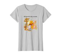 Disney Winnie The Pooh Group Shot All Good In The Woods T-Shirt, Femme, Argent, M