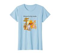 Disney Winnie The Pooh Group Shot All Good In The Woods T-Shirt, Femme, Bleu Céleste, M