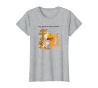 Disney Winnie The Pooh Group Shot All Good In The Woods T-Shirt, Femme, Gris Chiné, M