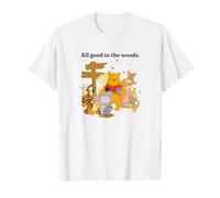 Disney Winnie The Pooh Group Shot All Good In The Woods T-Shirt, Homme, Blanc, S