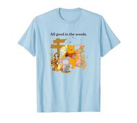 Disney Winnie The Pooh Group Shot All Good In The Woods T-Shirt, Homme, Bleu Céleste, XXL
