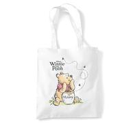 Disney Winnie The Pooh Pooh Hunny Poster Sac Cabas Réutilisable pour Courses et Voyage, Blanc
